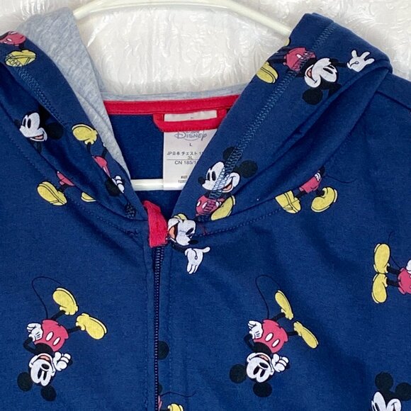Disney Unisex Mickey Mouse Full Zip Sweatshirt Hooded Jacket Adult L - Picture 2 of 11